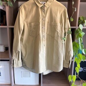 Madewell Olive Women's Casual Button Down Shirt